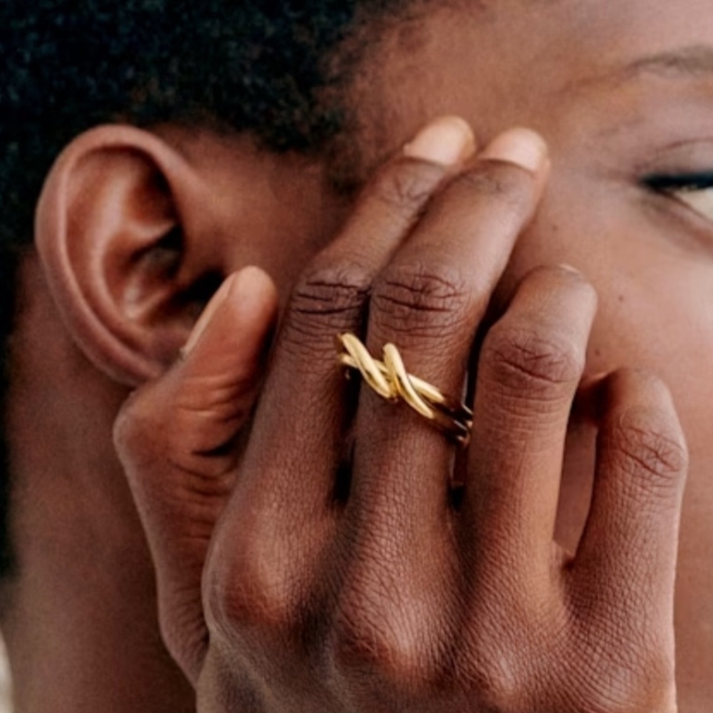 Sezane Julia Braided Ring, VGUC, French Chic, Size Small